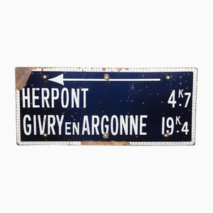 Französisches Emaille Straßenschild, 1930er