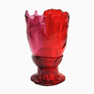 Twins C Vase in Clear Red and Clear Fuchsia by Gaetano Pesce for Fish Design