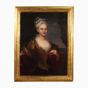 Portrait einer Dame, 1740, Öl auf Leinwand, gerahmt