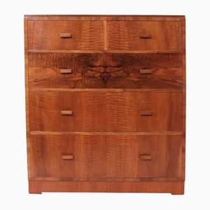 Art Deco Chest of Drawers in Walnut by Hamptons London, 1930s