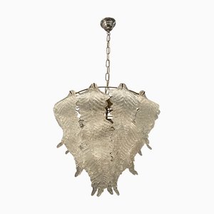 Lámpara de araña vintage de cristal de Murano, años 80