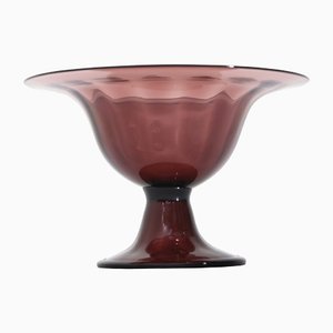 Murano Glass Ribbed Cup Vase, 1930s