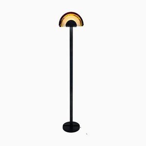 Lámpara de pie italiana con monograma, años 80