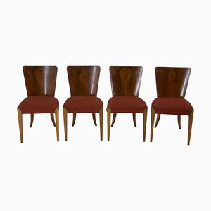 Art Deco Dining Chairs H-214 attributed to Jindrich Halabala for Up Závody, 1950s, Set of 4