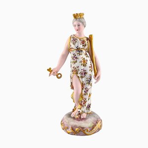 German Hand-Painted Porcelain Figure from Meissen, 1800s