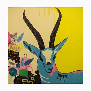 Mie Majgaard, Gazelle, Mixed Media on Canvas, 2013