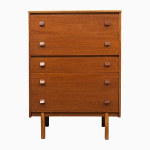 Mid-Century Teak Chest of Drawers attributed to Symbol, 1960s