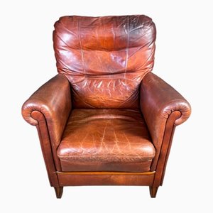 Vintage Armchair with High Back