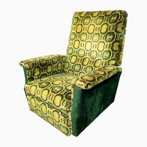 Botanically Green Fabric Laauser Armchair, 1970s
