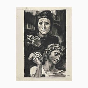 Albert Decaris, The Compassion, Watercolor & Ink, inizio XX secolo