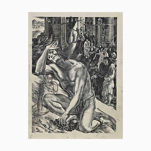 Albert Decaris, Faithful in Chains, Ink Drawing, Mid-20th Century