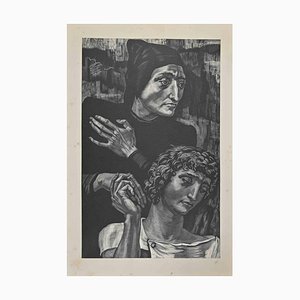 Albert Decaris, The Compassion, Etching, Early 20th Century