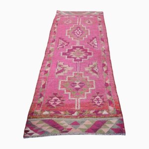 Vintage Turkish Pink Wool Oushak Rug, Anatolia, 1970s