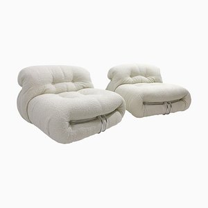 Mid-Century Soriana Lounge Chairs attributed to Afra & Tobia Scarpa for Cassina, 1970s, Set of 2