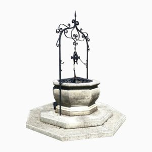 Italienischer Renaissance Brunnen und Kopf aus Schmiedeeisen, 1980er
