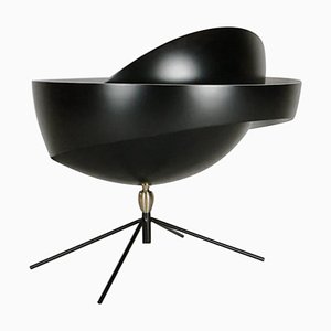 Lámpara de mesa Saturn Mid-Century moderna en negro de Serge Mouille