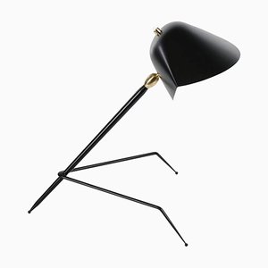 Mid-Century Modern Black Tripod Lamp by Serge Mouille
