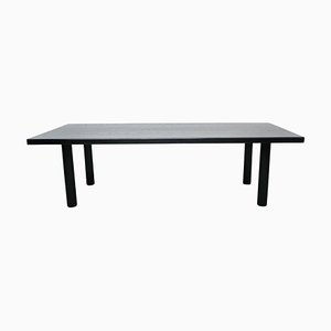 Black Lacquered Dining Table in Ash Wood from Dada Est.