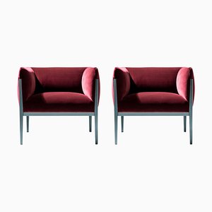 Cotone Armchairs in Aluminum and Fabric by Ronan & Erwan Bourroullec for Cassina, Set of 2