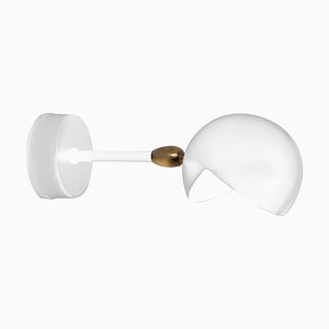 Mid-Century Modern White Eye Sconce Wall Lamp by Serge Mouille
