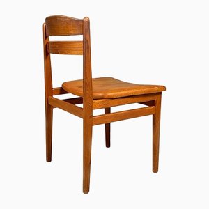 Dänische Mid-Century Modern Stühle aus Teak & Cognacfarbenem Leder, 1960er, 2er Set