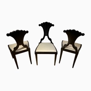 Bidermeier Ebony Chairs, Set of 6