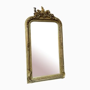 Beveled Glass Mirror with Wooden Frame