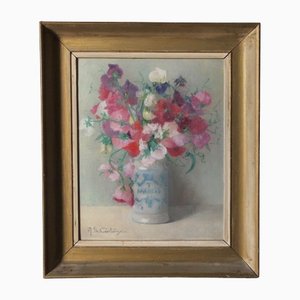 Thomas Cartoux, Mazzo di fiori, XX secolo, olio su tavola