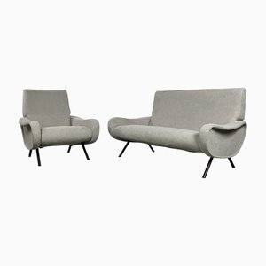 Set of Lady Chair Armchair and Sofa by Marco Zanuso for Arflex, 1950s