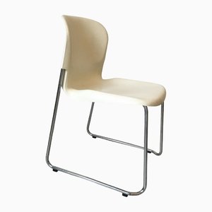 White SM400 Stack Chair by Gerd Lange for Drabert, 1980s