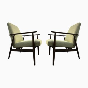 Olive Armchairs by Henryk Lis, 1960s, Set of 2