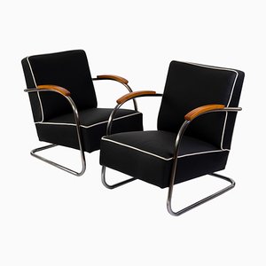 Bauhaus Lounge Chairs by Mücke & Melder, 1930s, Set of 2
