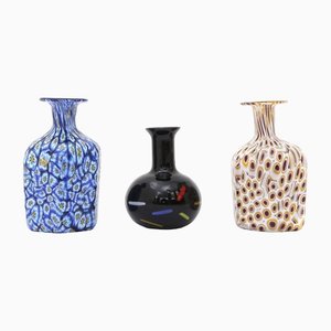Vases in Murano Glass with Murrine, 1970s, Set of 3