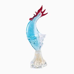 Vintage Rooster Bullicante in Murano Glass