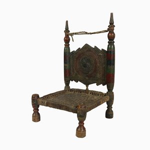 Niedriger Stuhl aus Zedernholz, 1920er