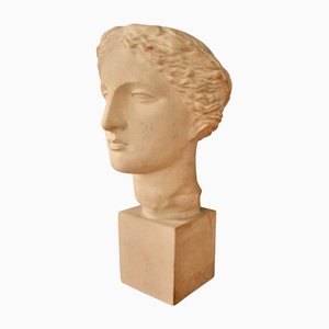 Bust of Woman in Terracotta by R. Darly, 1930s