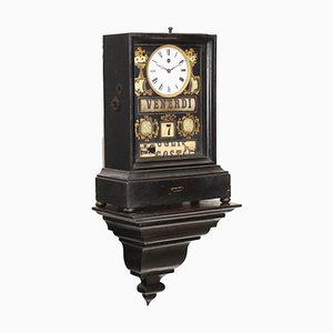 Horloge Murale avec Étagère et Calendrier Perpétuel