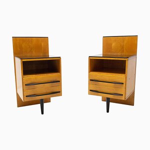 Mid-Century Modern Nightstands attributed to Mojmir Fire, Czechoslovakia, 1960s, Set of 2