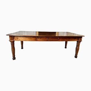 Provincial French Walnut Farmhouse Dining Table, 1790s