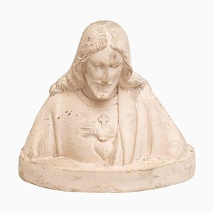 Traditional Jesus Christ Plaster Figure, 1950s