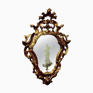 Miroir en Bois Sculpté, 19ème Siècle