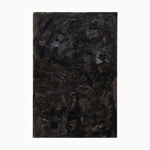 Adrian, Composizione astratta nera, Tecnica mista, 2018
