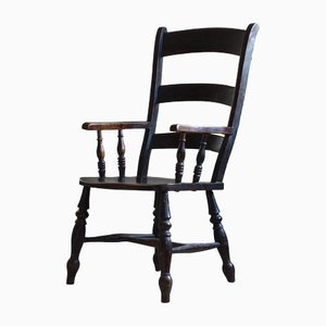 Oxford Windsor Ebonisierter Stuhl aus Ulmenholz