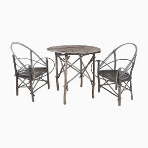 Bent Willow Twig Chairs and Table, Set of 3