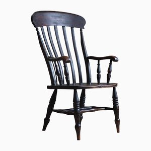 Vintage Ebonised Grandfather Chair
