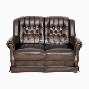 Chesterfield Two-Seater Couch in Leather