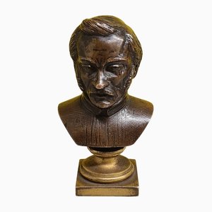 Small Antique Bronze Bust of a Man, 1863