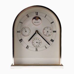 Brass Table Clock from Seiko, 1987