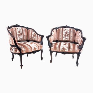 Französische Bergere Sessel, 1900er, 2er Set