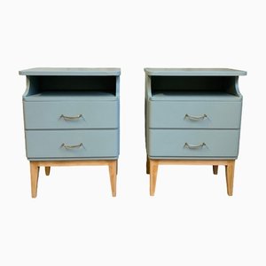 Pastel Blue Bedside Tables from Imexcotra, 1950s, Set of 2